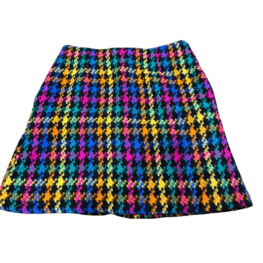 VTG “The Clothing Co” Sportswear Multicolored Mini-Skirt Houndstooth Sz M - USA